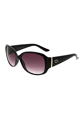 Basic Rectangular Metal Bar Trim Sunglasses