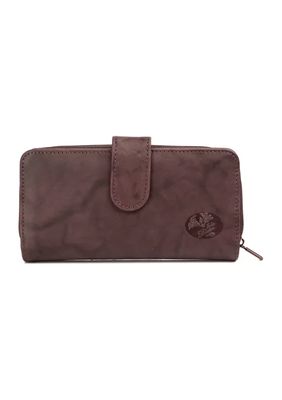 Belk Leather Solid Color Checkbook Cover Wallet