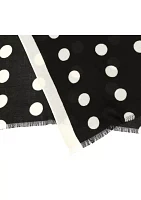 Women's Dots and Bubbles Oblong Scarf