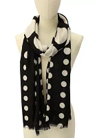 Women's Dots and Bubbles Oblong Scarf