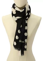 Women's Dots and Bubbles Oblong Scarf