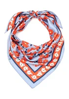 Women's Springtime Floral Printed Square Scarf