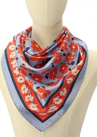 Women's Springtime Floral Printed Square Scarf