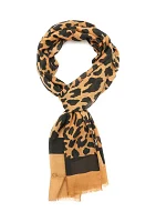 Regal Leopard Oblong Scarf