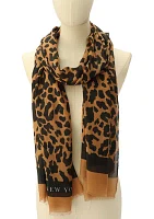 Regal Leopard Oblong Scarf