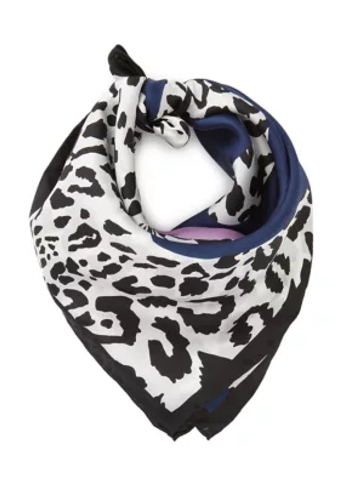 Leopard Silk Square Scarf