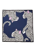 Leopard Silk Square Scarf