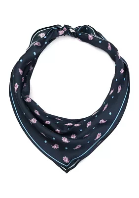 Paisley Foulard Silk Diamond Scarf