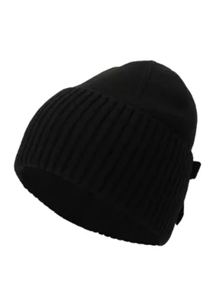 Solid Bow Beanie