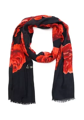 Charming Rose Oblong Scarf 