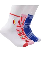 Peppers Shortie Crew Socks - 3 Pack