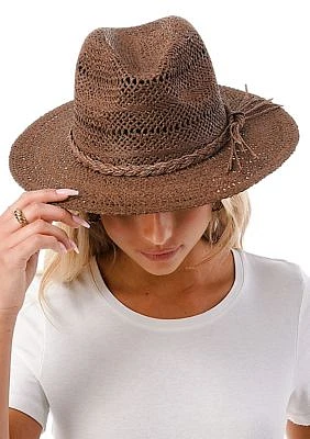 Braided Trim Straw Hat