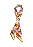 Multi Belt Printed Silk Square Scarf