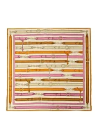 Multi Belt Printed Silk Square Scarf