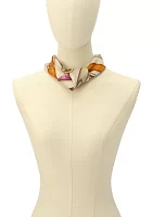 Multi Belt Printed Silk Square Scarf