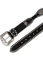 Sam Edelman Women's Studded Western Leather Fashion Belt