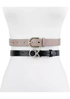 2 Pack Skinny Fashion Belts