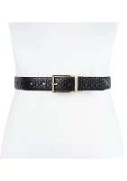 Two-in-One Reversible Harness Buckle Skinny Dress Belt