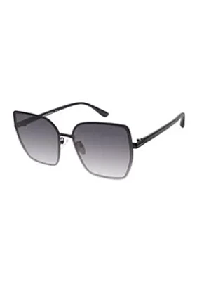 Martha Stewart Metal Backframe Square Sunglasses