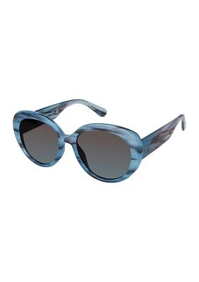 Two Tone Round Frame Sunglasses