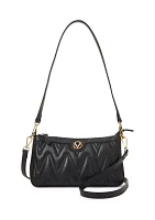 Jeanette Diamond Quilted Shoulder Bag