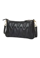 Jeanette Diamond Quilted Shoulder Bag