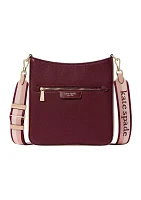 Hudson Color Blocked Pebbled Leather Messenger Crossbody