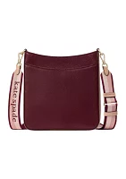 Hudson Color Blocked Pebbled Leather Messenger Crossbody