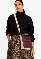 Hudson Color Blocked Pebbled Leather Messenger Crossbody