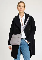 Hudson Pebbled Leather Messenger Crossbody Bag