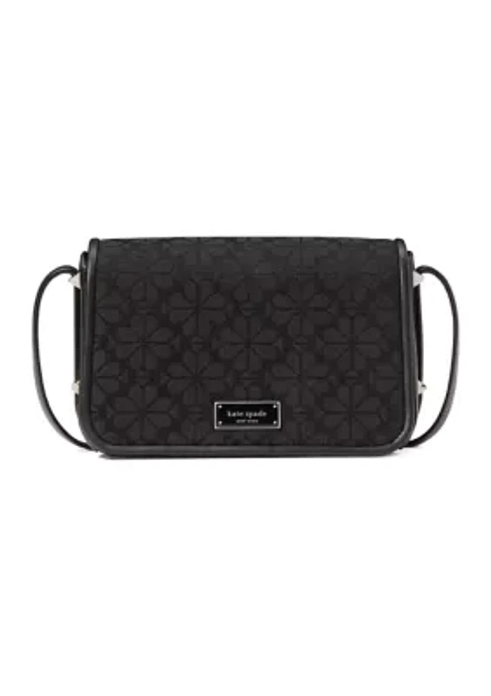 Spade Flower Jacquard Flap Crossbody