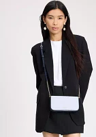 Devin Color Blocked Saffiano Leather Flap Chain Crossbody Bag