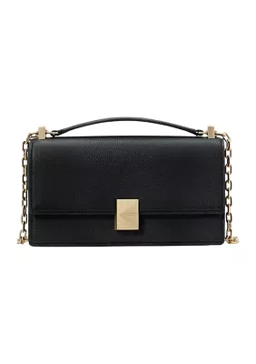 Tribeca Pebbled Leather Mini Flap Chain Crossbody Bag