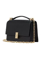 Tribeca Pebbled Leather Mini Flap Chain Crossbody Bag