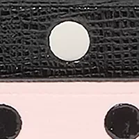  Devin Coin Card Case Wristlet Coin Card Case - Black Pink Dot 