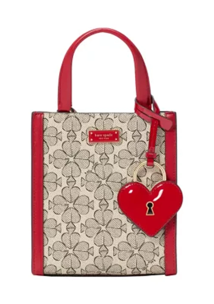 Spade Flower Coated Canvas VDay Manhattan Mini Tote 