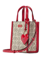 Spade Flower Coated Canvas VDay Manhattan Mini Tote 