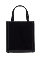 Key to My Heart Embossed Patent Leather Manhattan Mini Tote