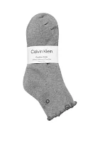 Cushion Ruffle Quarter Socks - 3 Pack