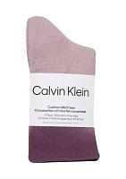 Ombré Dye Cushion Mid Crew Socks - 3 Pack