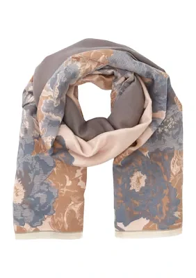 Floral Blooms Cozy Jacquard Scarf