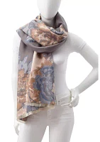 Floral Blooms Cozy Jacquard Scarf