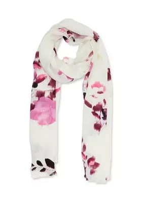 Painterly Floral Scarf