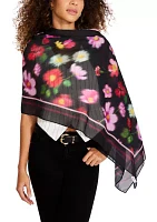 Blurred Floral Oblong Scarf