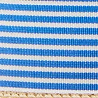 Preppy Stripe Band Straw Hat