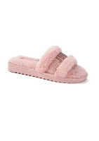 Fur Logo Halo Slide Slippers