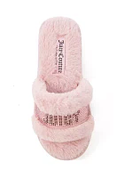 Fur Logo Halo Slide Slippers