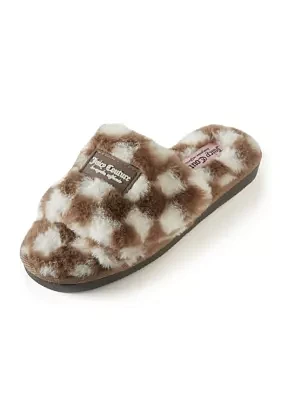 Faux Fur Logo Slide Slippers