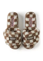 Faux Fur Logo Slide Slippers