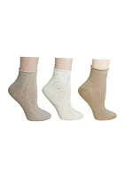 Pointelle Anklet Socks - 3 Pack